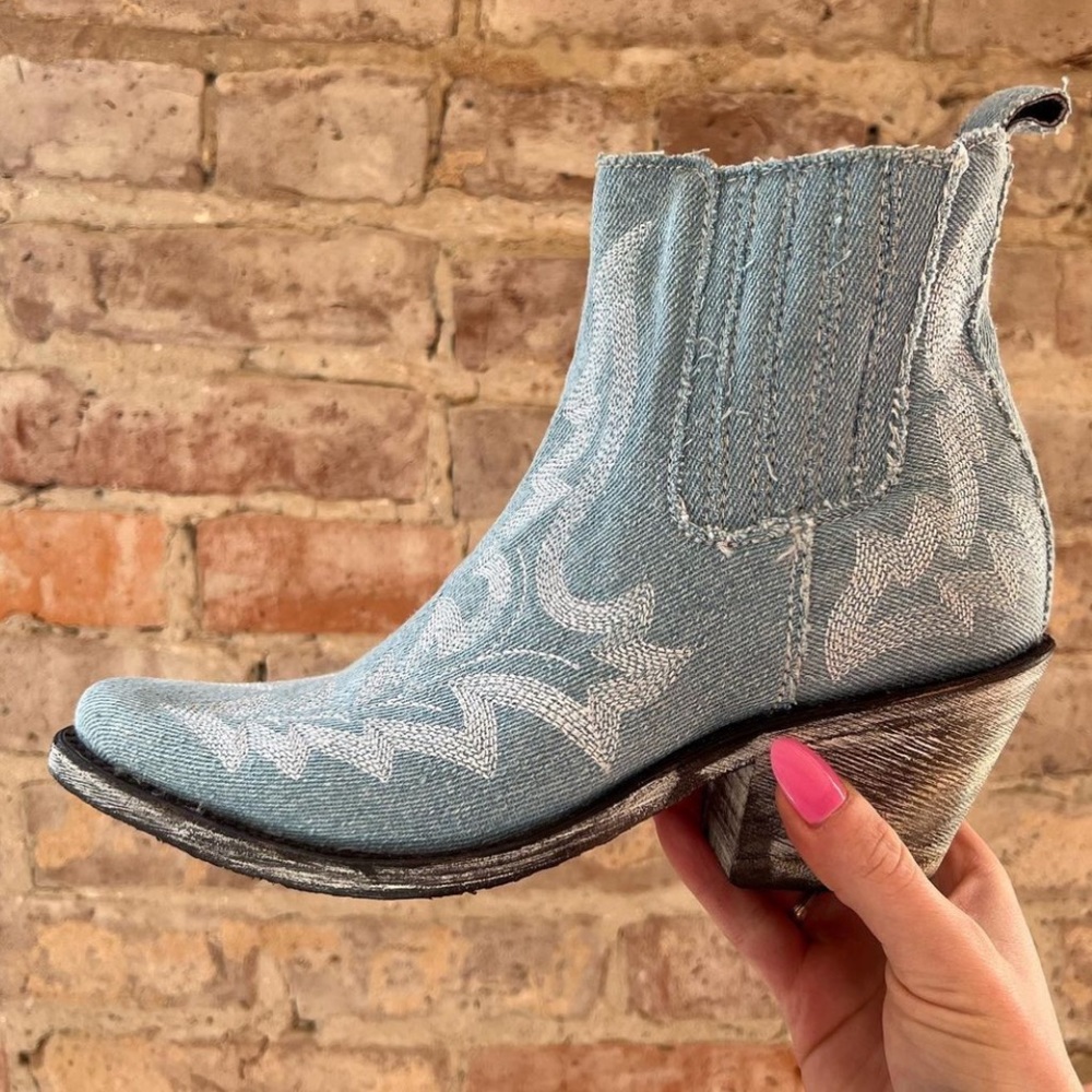 liberty black denim boots